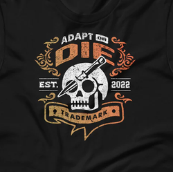 Adapt or Die Skull Unisex t-shirt