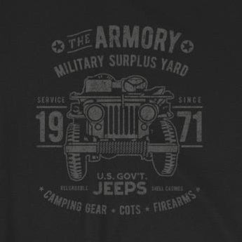 Retro "The Armory" Army Surplus Jeep Short-Sleeve Unisex T-Shirt
