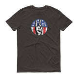 ArtBitz Peace Sign Fingers Over American Flag T-Shirt