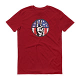 ArtBitz Peace Sign Fingers Over American Flag T-Shirt