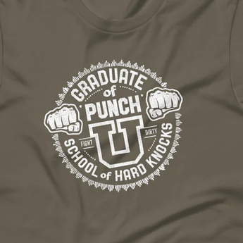 Punch U - School of Hard Knocks Funny Faux College Unisex t-shirt
