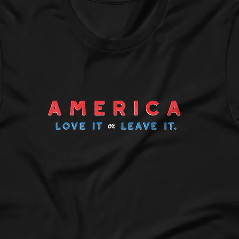 America, Love It or Leave It Unisex t-shirt