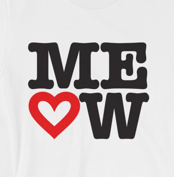 Love "MEOW" Cat Lover's Unisex Tee