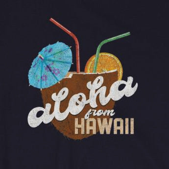 Aloha From Hawaii Retro Distressed Vacation Summer Short-Sleeve Unisex T-Shirt