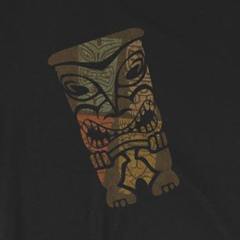 Distressed Angry Tiki Polynesian Themed Short-Sleeve Unisex T-Shirt