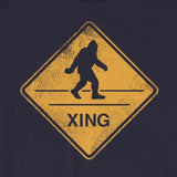 Bigfoot Crossing Street Sign Funny Short-Sleeve Unisex Sasquatch Gift T-Shirt