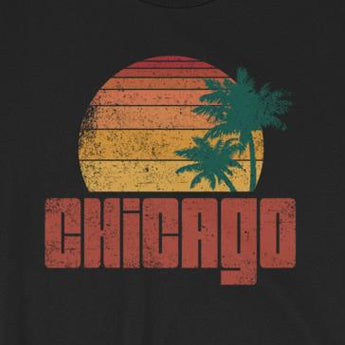 Funny Chicago Beach Surfer Short-Sleeve Unisex T-Shirt