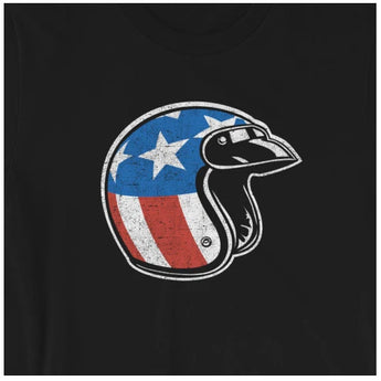 Stars & Stripes USA Flag Motorcycle HelmetShort-Sleeve Unisex T-Shirt
