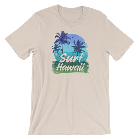 Vintage-Look Surf Hawaii Beach Summer Vacation Short-Sleeve Unisex T-Shirt