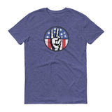 ArtBitz Peace Sign Fingers Over American Flag T-Shirt
