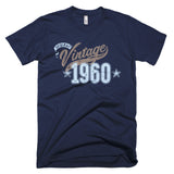 Unisex Year of Birth, 1960, "Vintage" Typographic T-Shirt