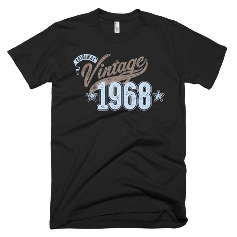 Unisex Year of Birth, 1968, "Vintage" Typographic T-Shirt