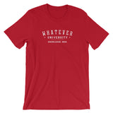 College Parody Whatever University, Knowledge. Meh. Short-Sleeve Unisex T-Shirt