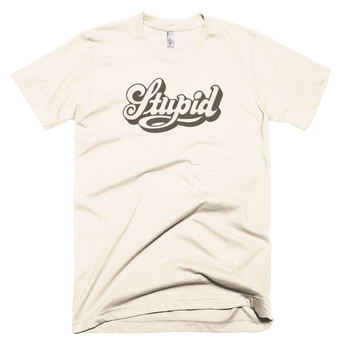 Retro inspired "Stupid" t-shirt, distressed, vintage look tee, Unisex, typography