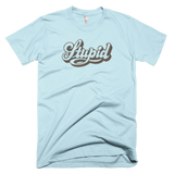 Retro inspired "Stupid" t-shirt, distressed, vintage look tee, Unisex, typography