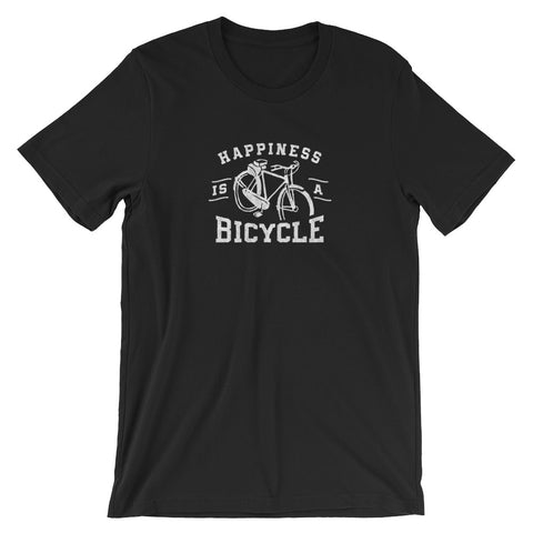 Happiness is a Bicycle Bike Lover's Short-Sleeve Unisex T-Shirt