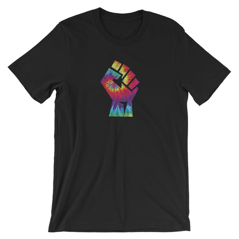 Tie Dye Workers Protest Fist Short-Sleeve Unisex T-Shirt