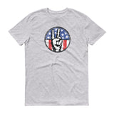 ArtBitz Peace Sign Fingers Over American Flag T-Shirt