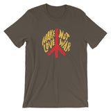 Make Love Not War Hippie Protest Chant Short-Sleeve Unisex T-Shirt