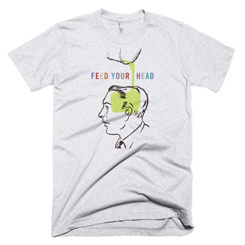 retro inspired, vintage look "Feed Your Head" tee, multi color, t-shirt