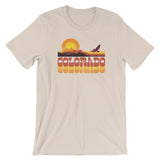 Retro Colorado Mountain Sunset Distressed Short-Sleeve Unisex T-Shirt