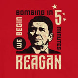 President Reagan's Open Mic "We Begin Bombing in 5 Minutes" Short-Sleeve Unisex T-Shirt