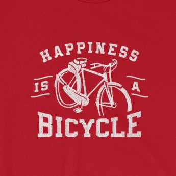 Happiness is a Bicycle Bike Lover's Short-Sleeve Unisex T-Shirt