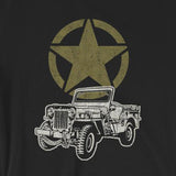 Vintage-Look Army Jeep with Military Star 4x4 Short-Sleeve Unisex T-Shirt