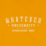 College Parody Whatever University, Knowledge. Meh. Short-Sleeve Unisex T-Shirt